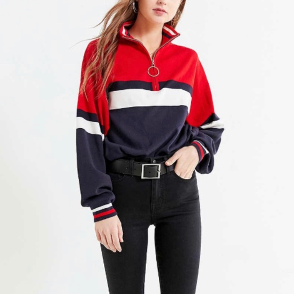 Oversized half zip striped sweater - Picture 3 of 7